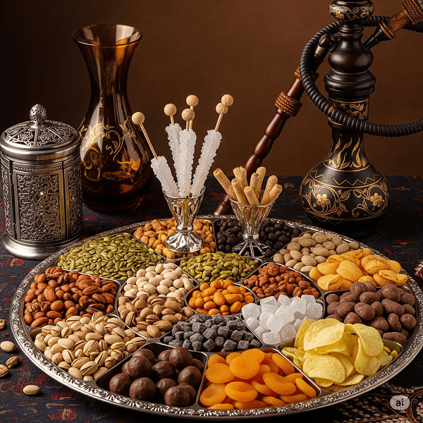 سفارش انلاین قلیون در تهران به همراه سینی مزه